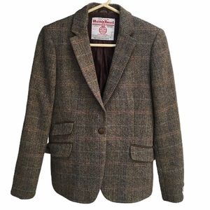Retro Periwinkle Pure Short Double Breasted Ladies Wool Belted Coat Size Medium